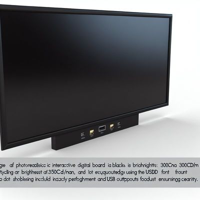 Siyah veya OEM 350cd/m2 parlaklık ve USB çıkışları ile etkileşimli dijital siyah levha